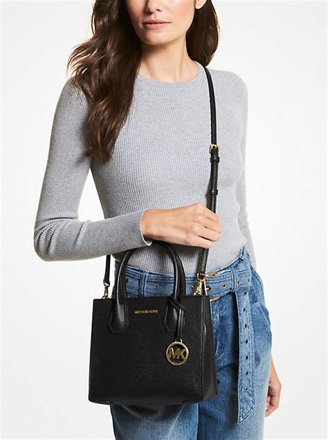 michael kors mercer dunkelrot|Mercer Medium Pebbled Leather Crossbody Bag .